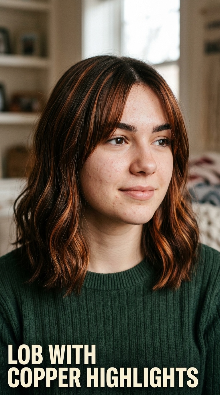 Lob with Copper Highlights