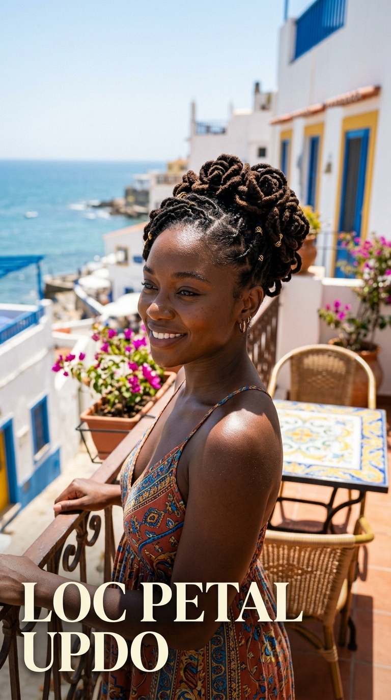 Loc Petal Updo