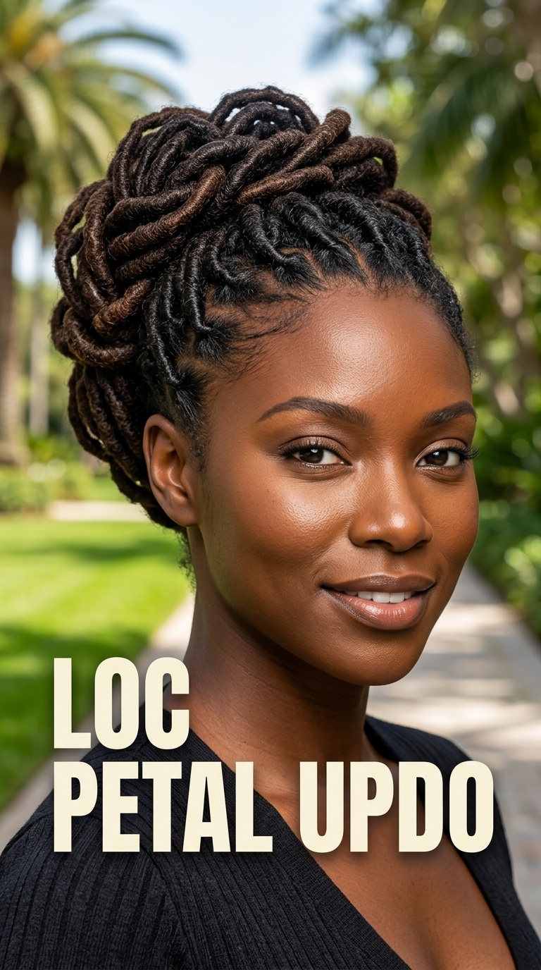 Loc Petal Updo