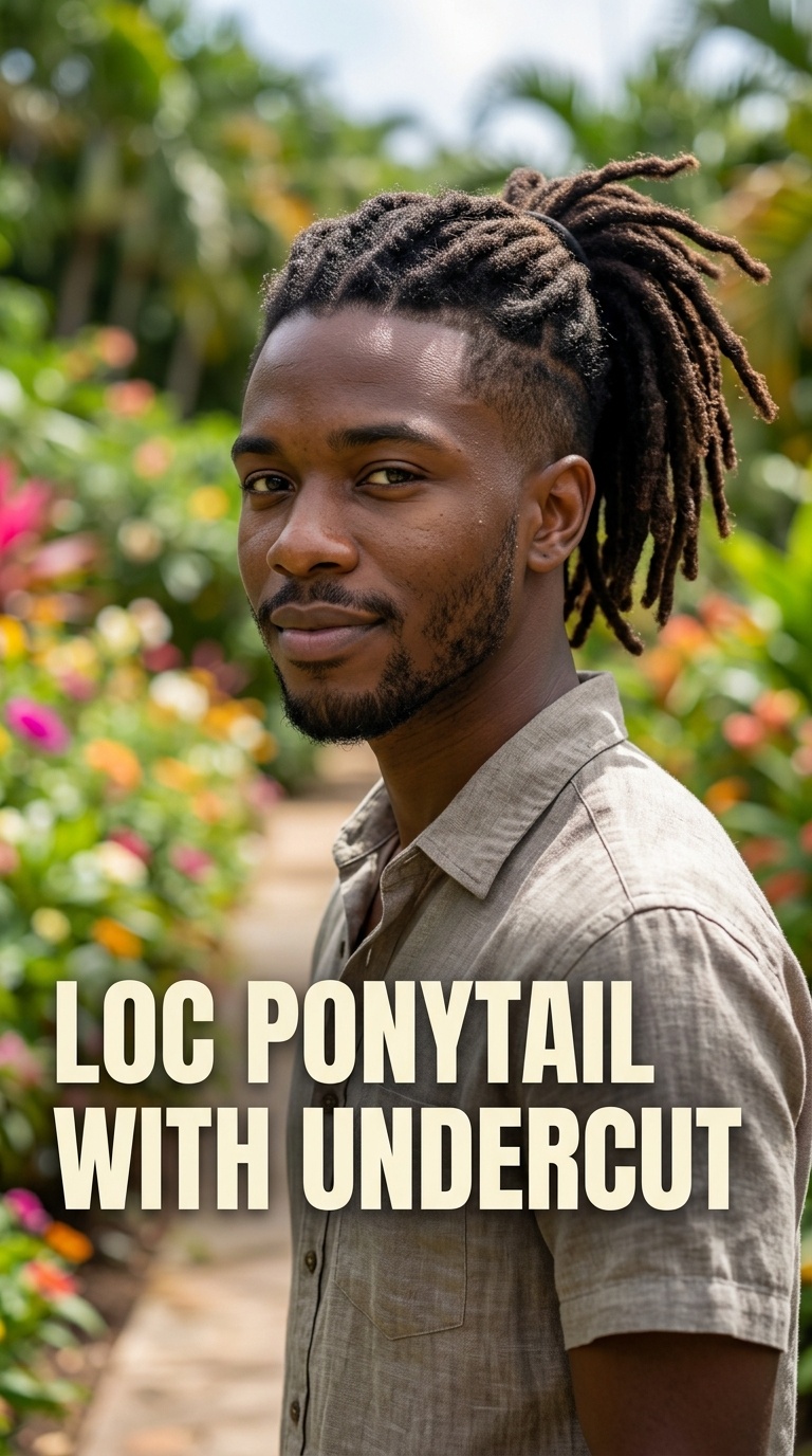 Loc Ponytail with Undercut