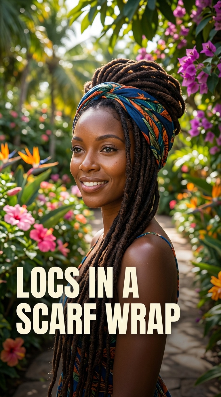 Locs in a Scarf Wrap
