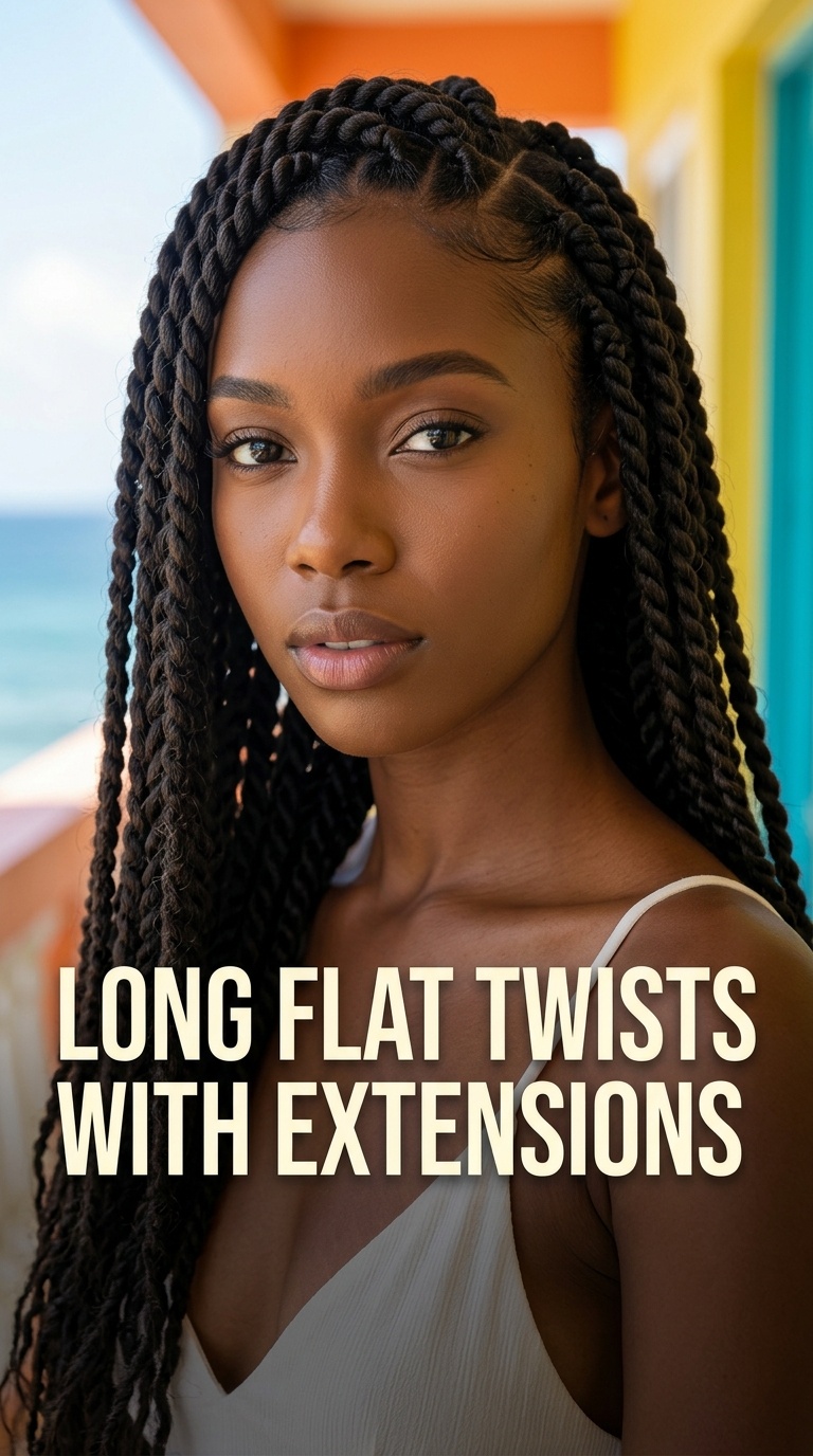 Long Flat Twists with Extensions