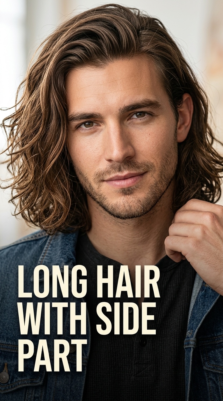 Long Hair with Side Part