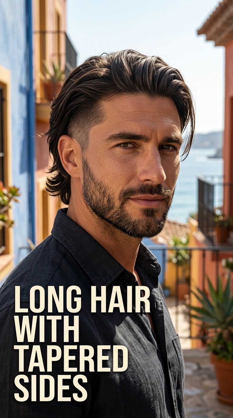 Long Hair with Tapered Sides