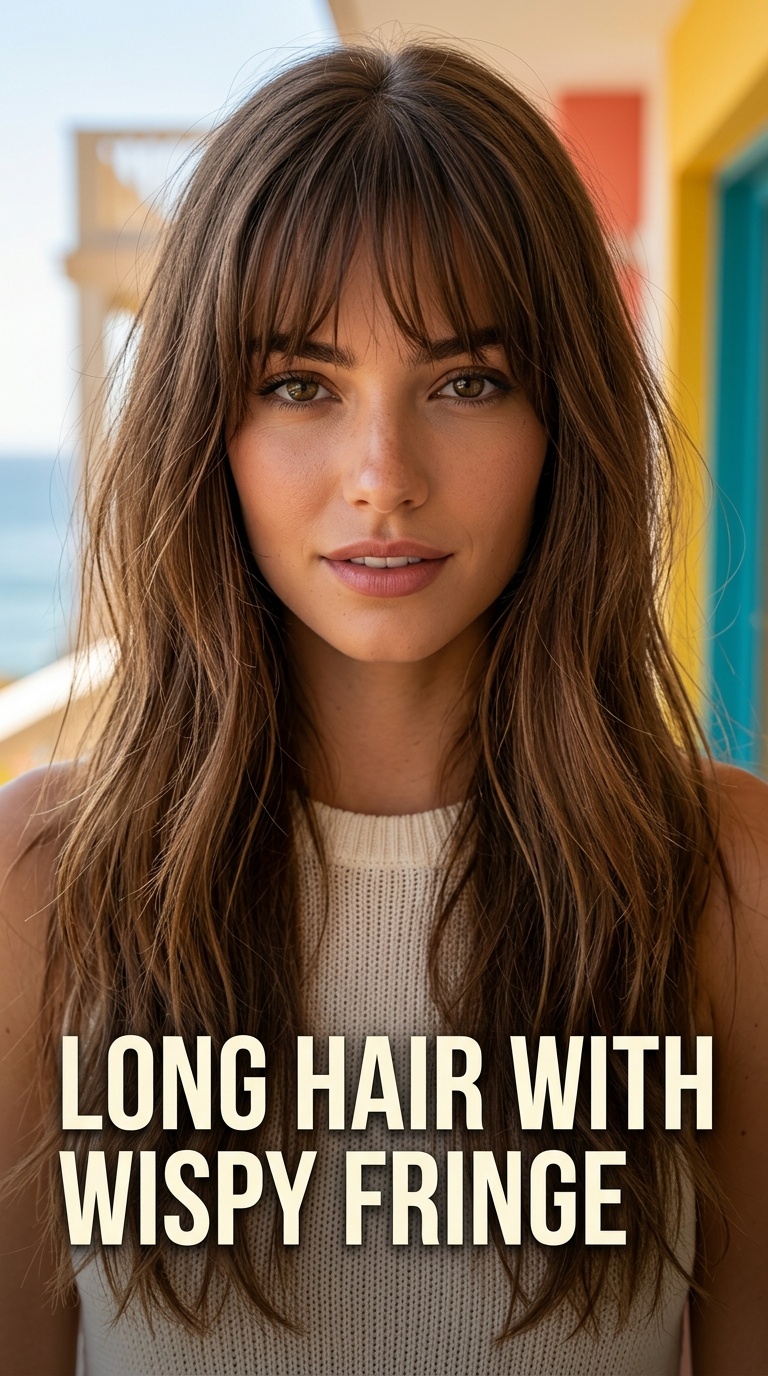 Long Hair with Wispy Fringe