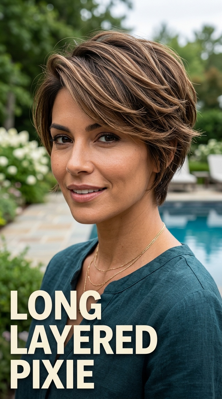 Long Layered Pixie