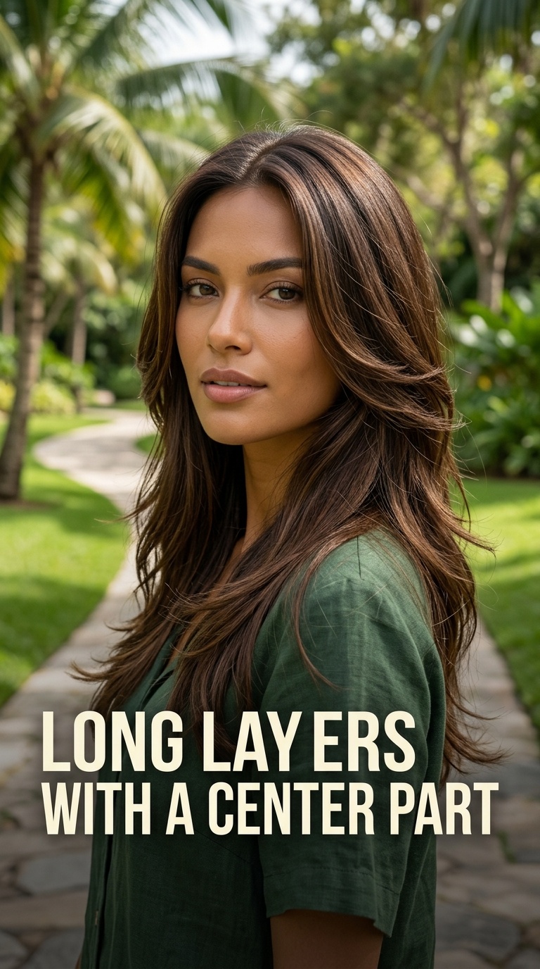 Long Layers with a Center Part