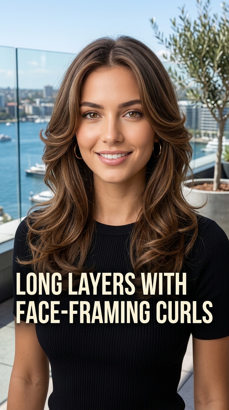 Long Layers with Face-Framing Curls
