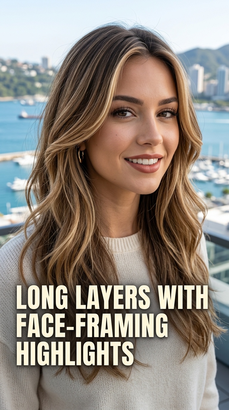 Long Layers with Face-Framing Highlights