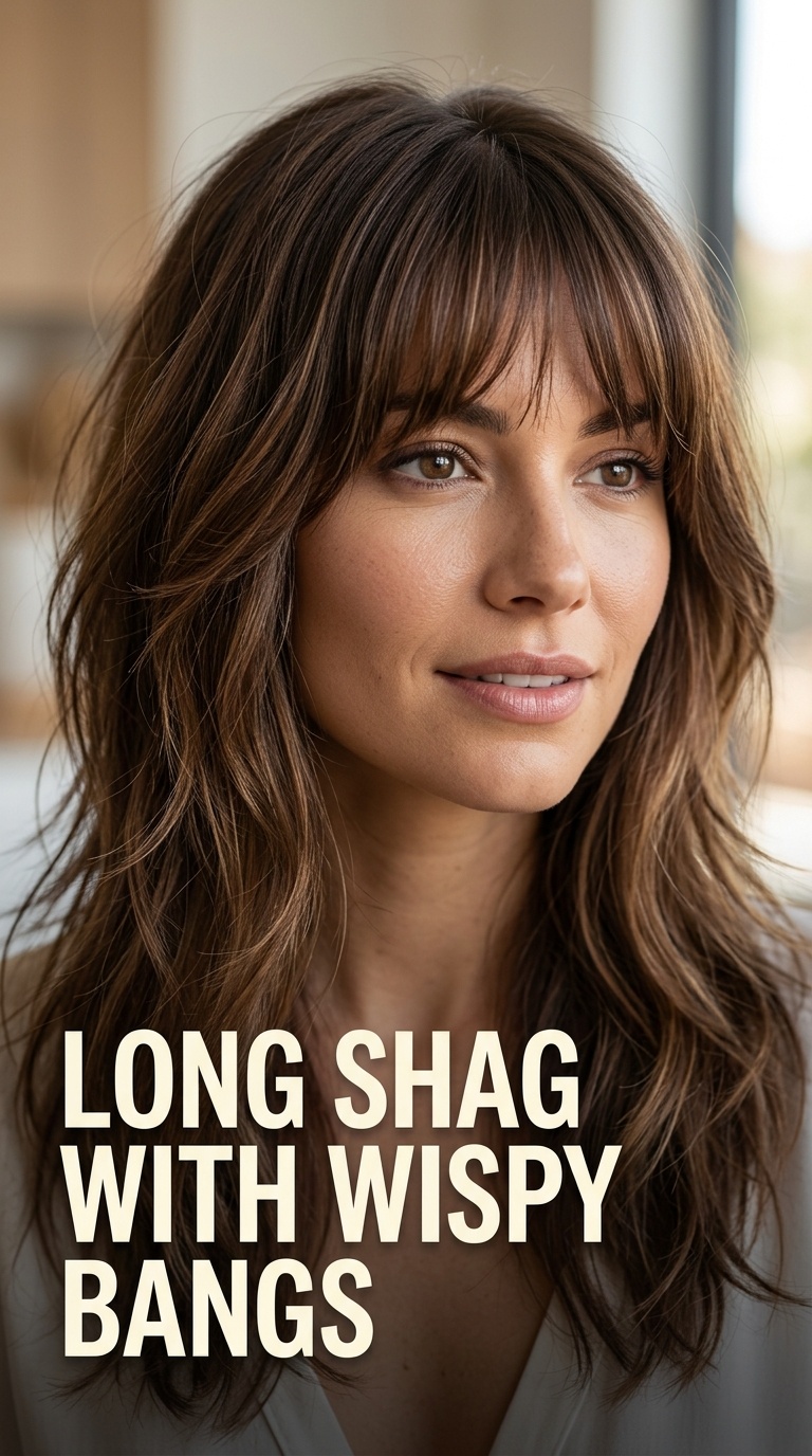 Long Shag with Wispy Bangs