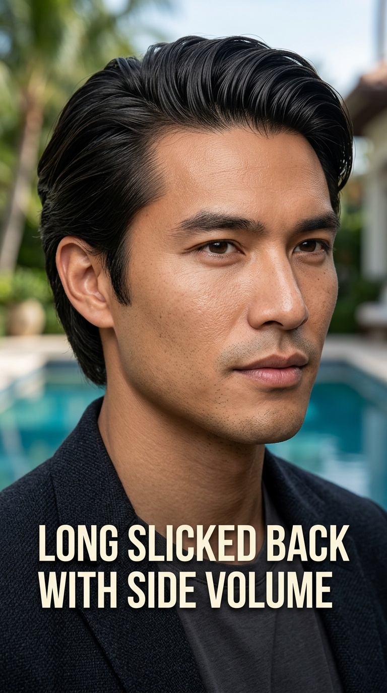 Long Slicked Back with Side Volume