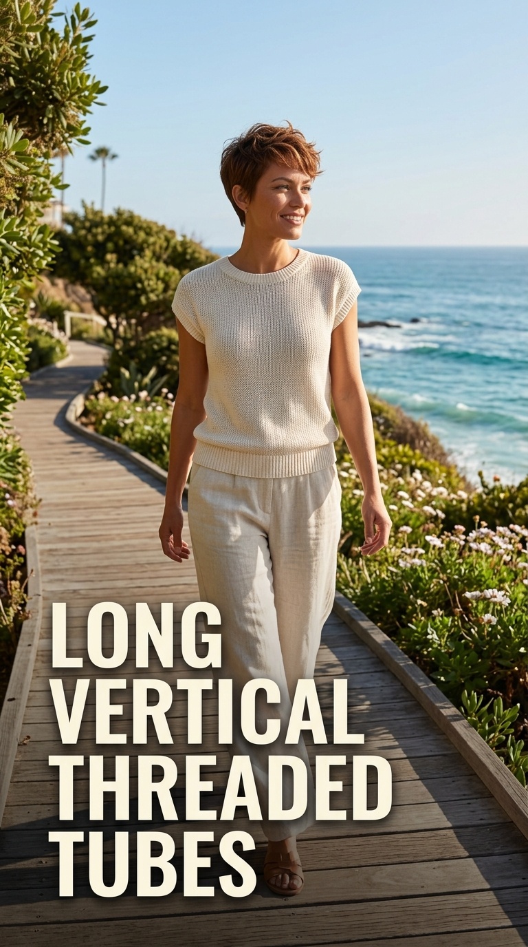 Long Vertical Threaded Tubes