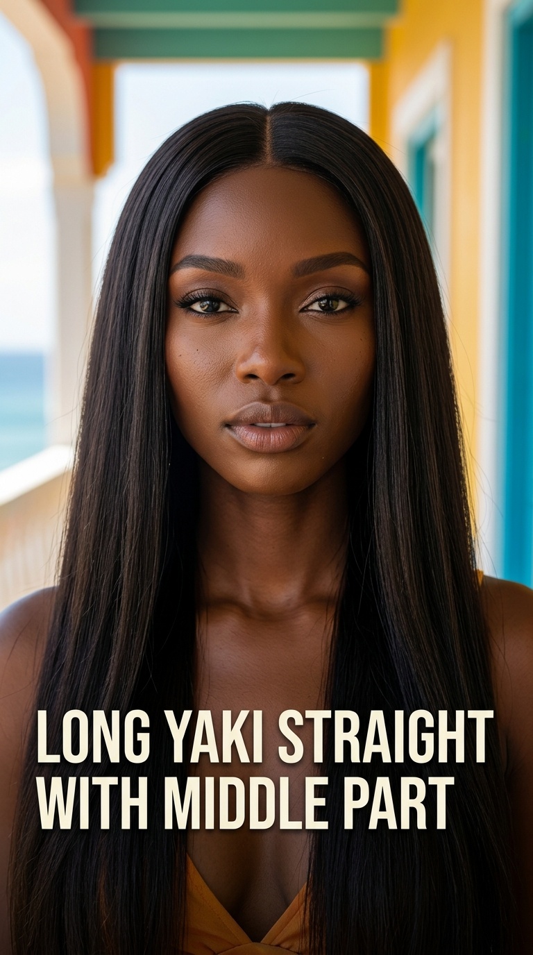 Long Yaki Straight with Middle Part