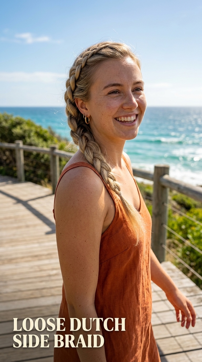Loose Dutch Side Braid