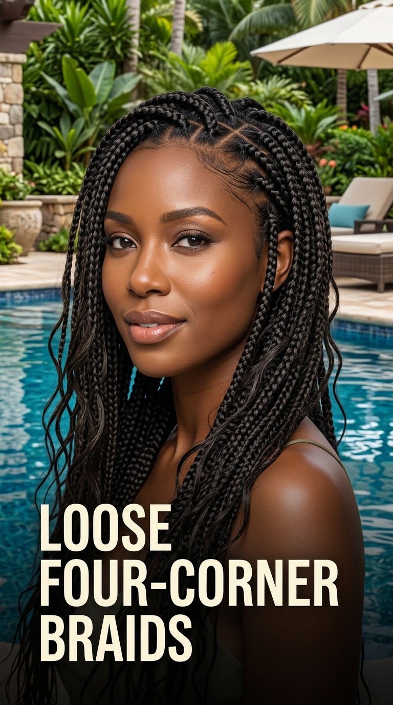 Loose Four-Corner Braids