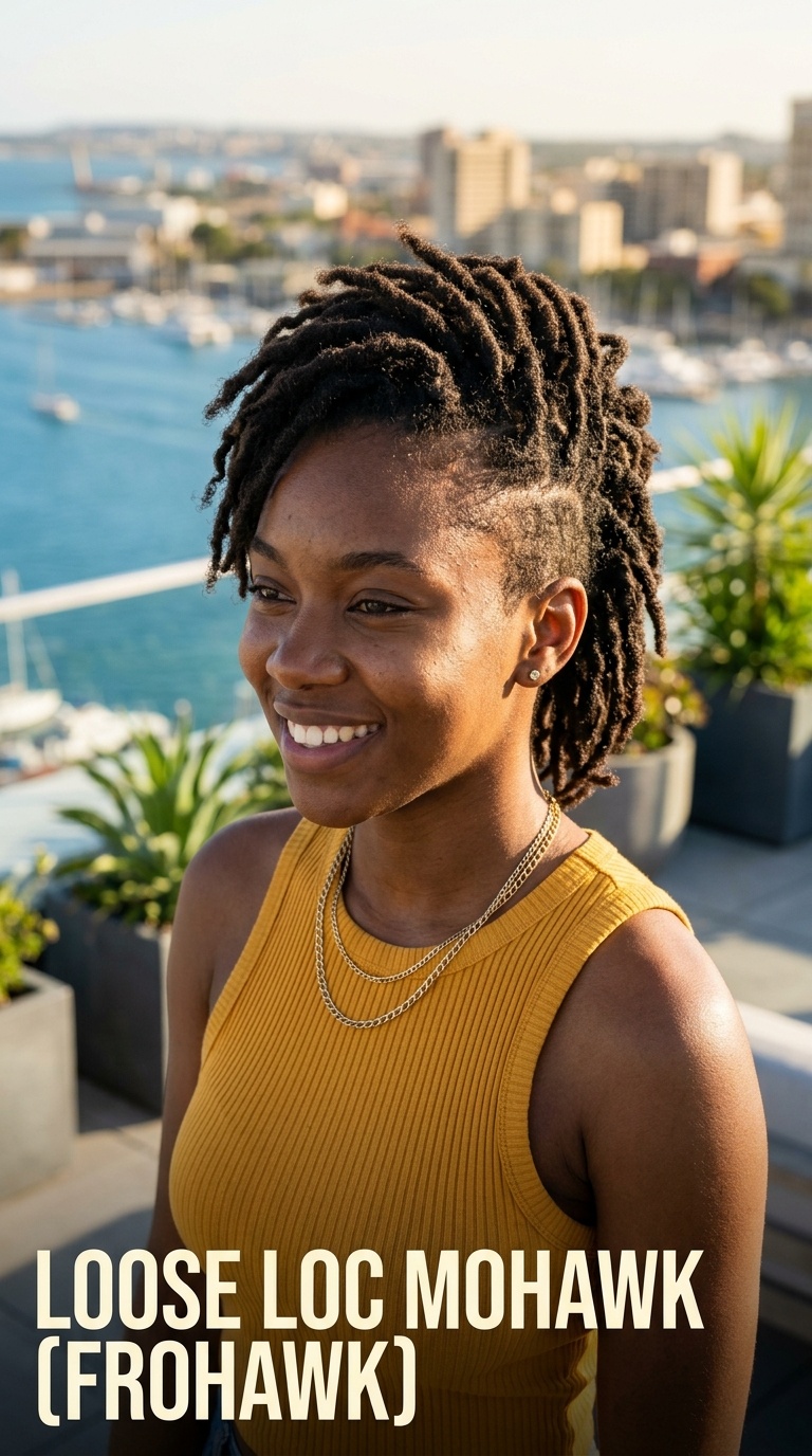 Loose Loc Mohawk (Frohawk)