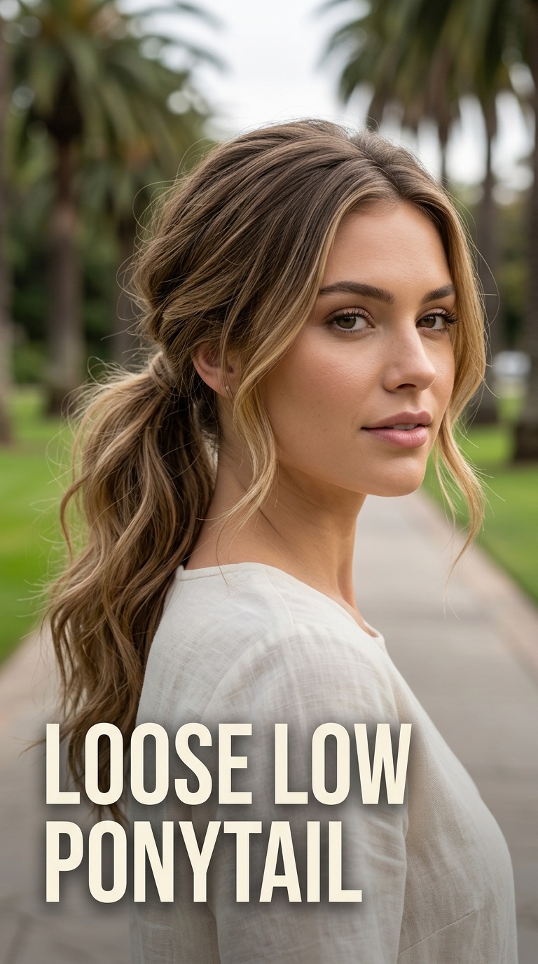 Loose Low Ponytail