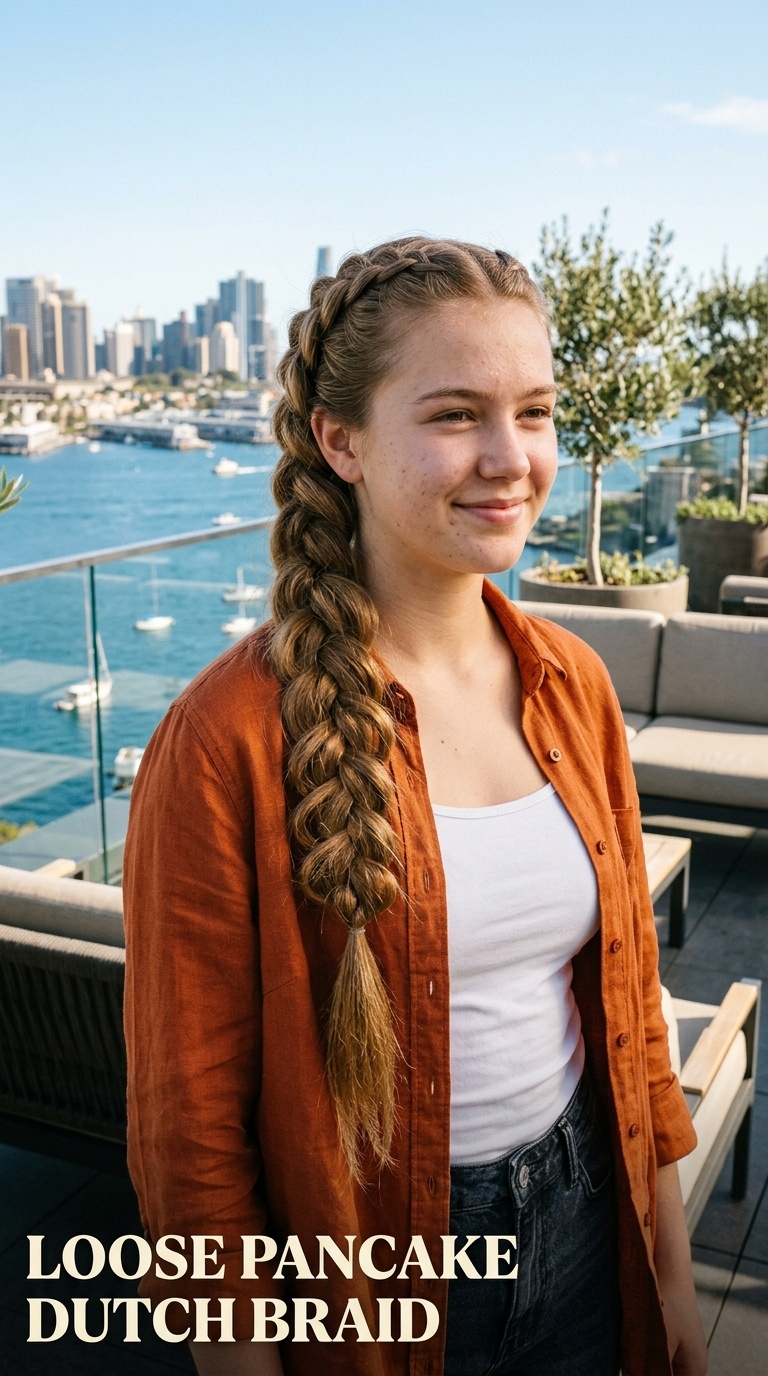Loose Pancake Dutch Braid