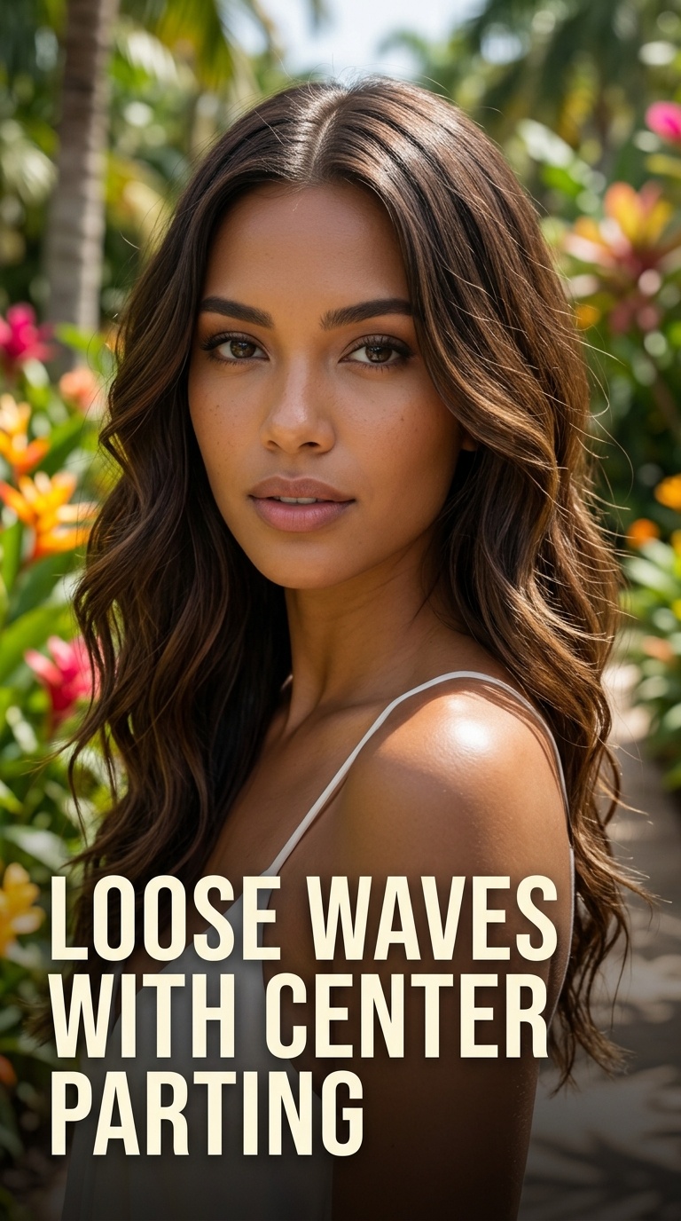 Loose Waves with Center Parting
