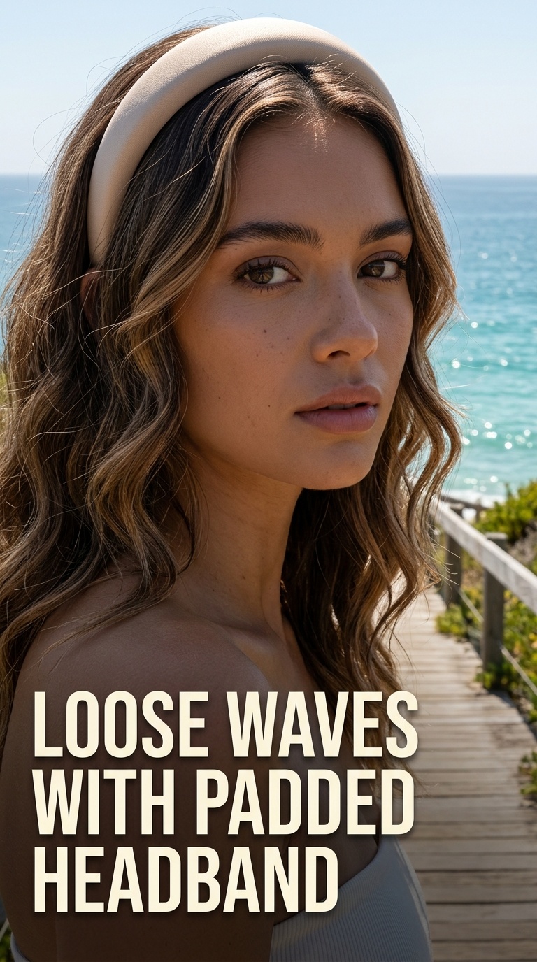 Loose Waves with Padded Headband