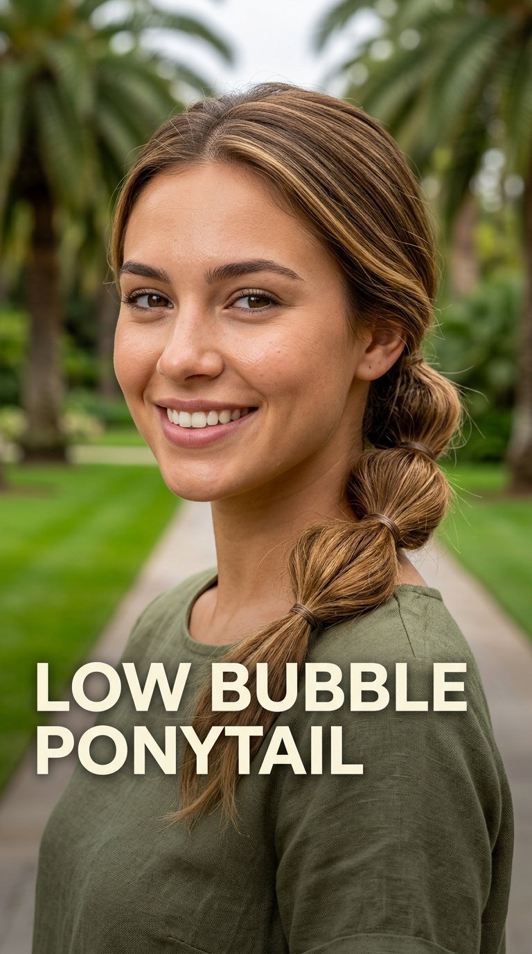 Low Bubble Ponytail