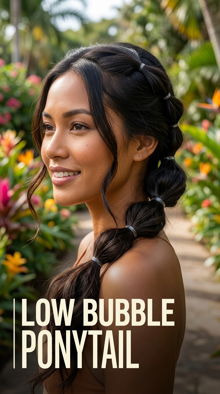 Low Bubble Ponytail