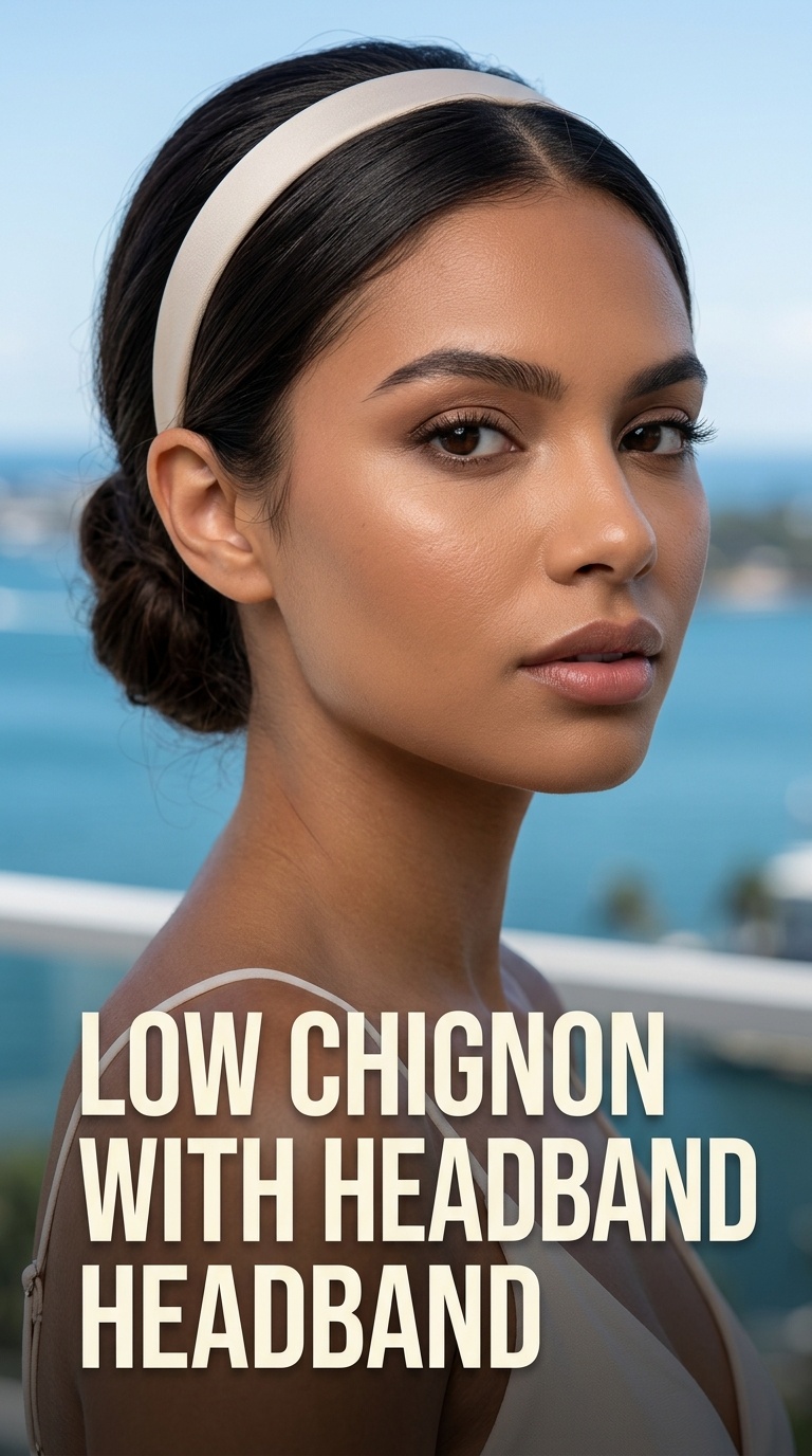 Low Chignon with Headband