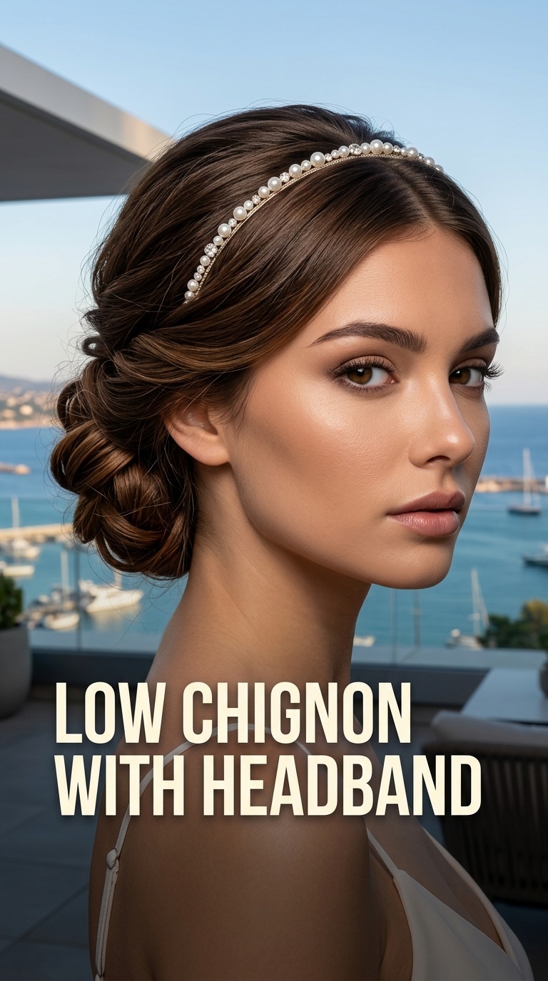 Low Chignon with Headband