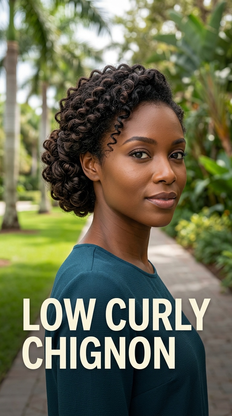 Low Curly Chignon