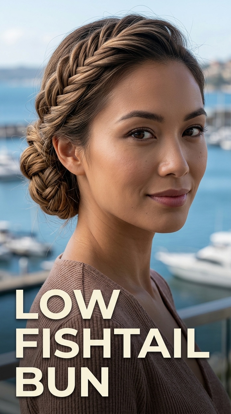 Low Fishtail Bun