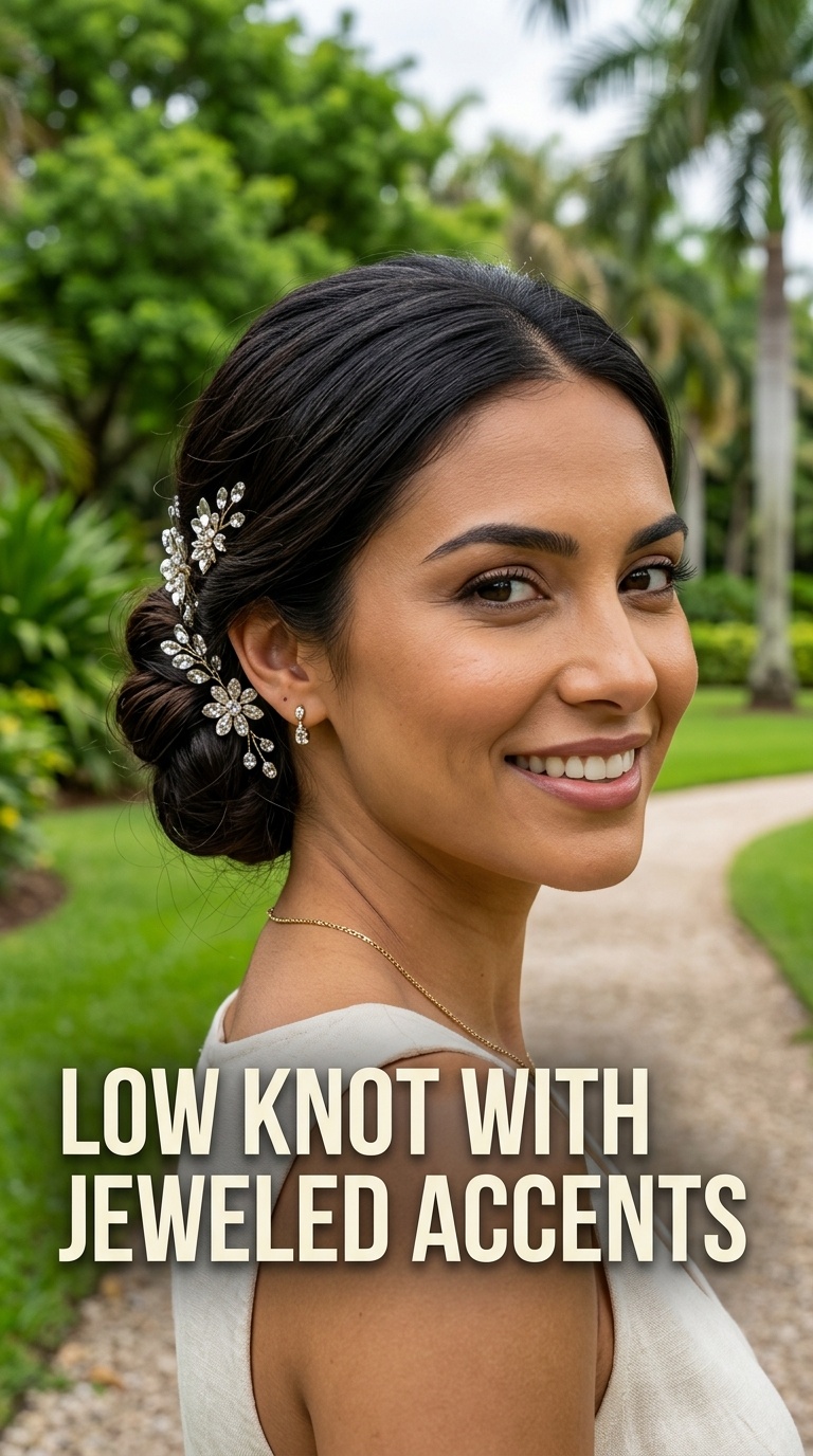 Low Knot with Jeweled Accents