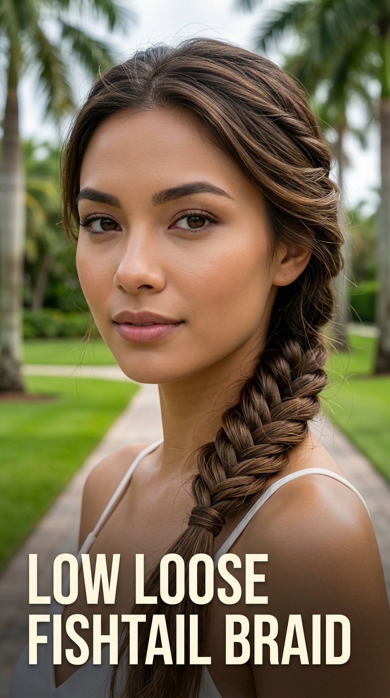 Low Loose Fishtail Braid