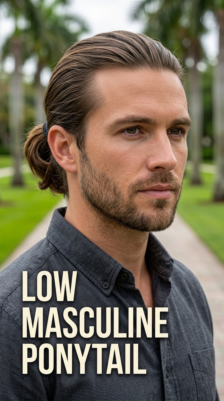 Low Masculine Ponytail