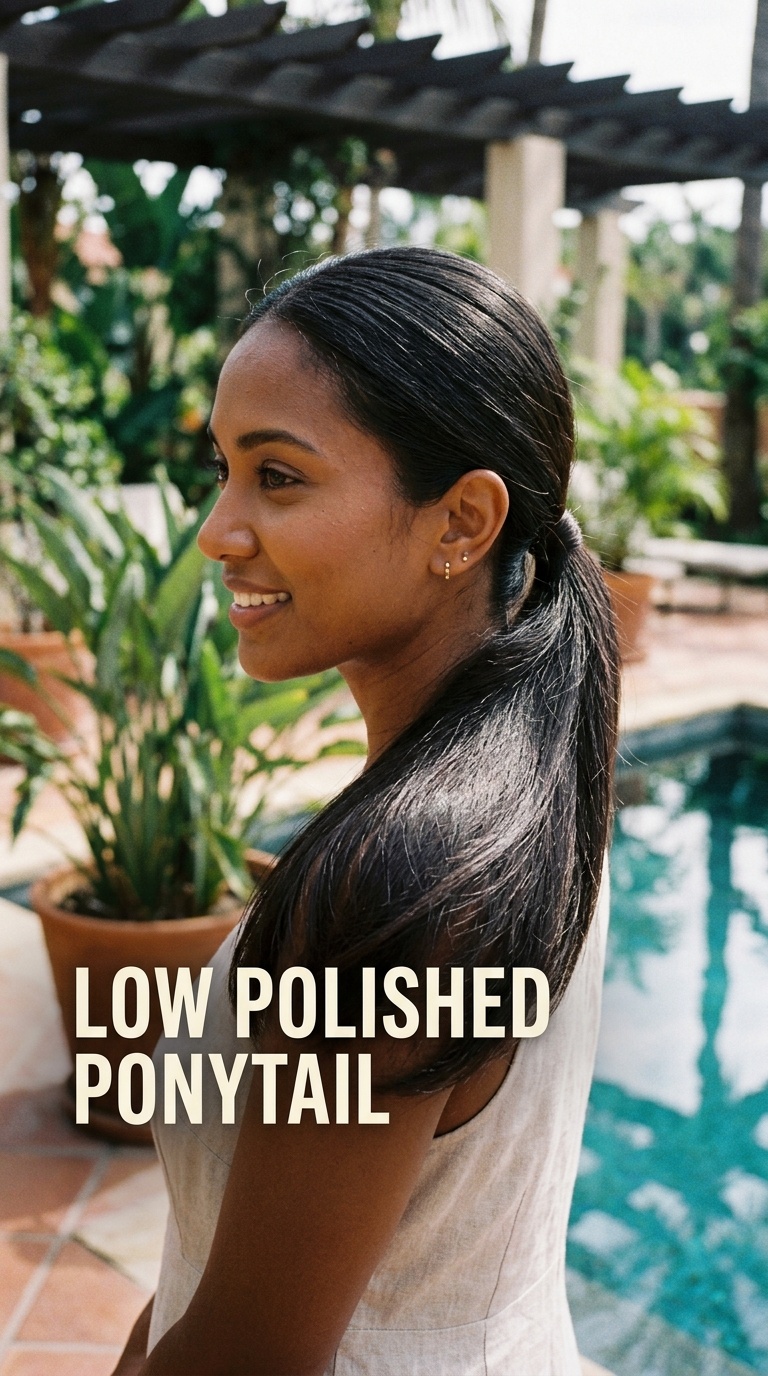 Low Polished Ponytail