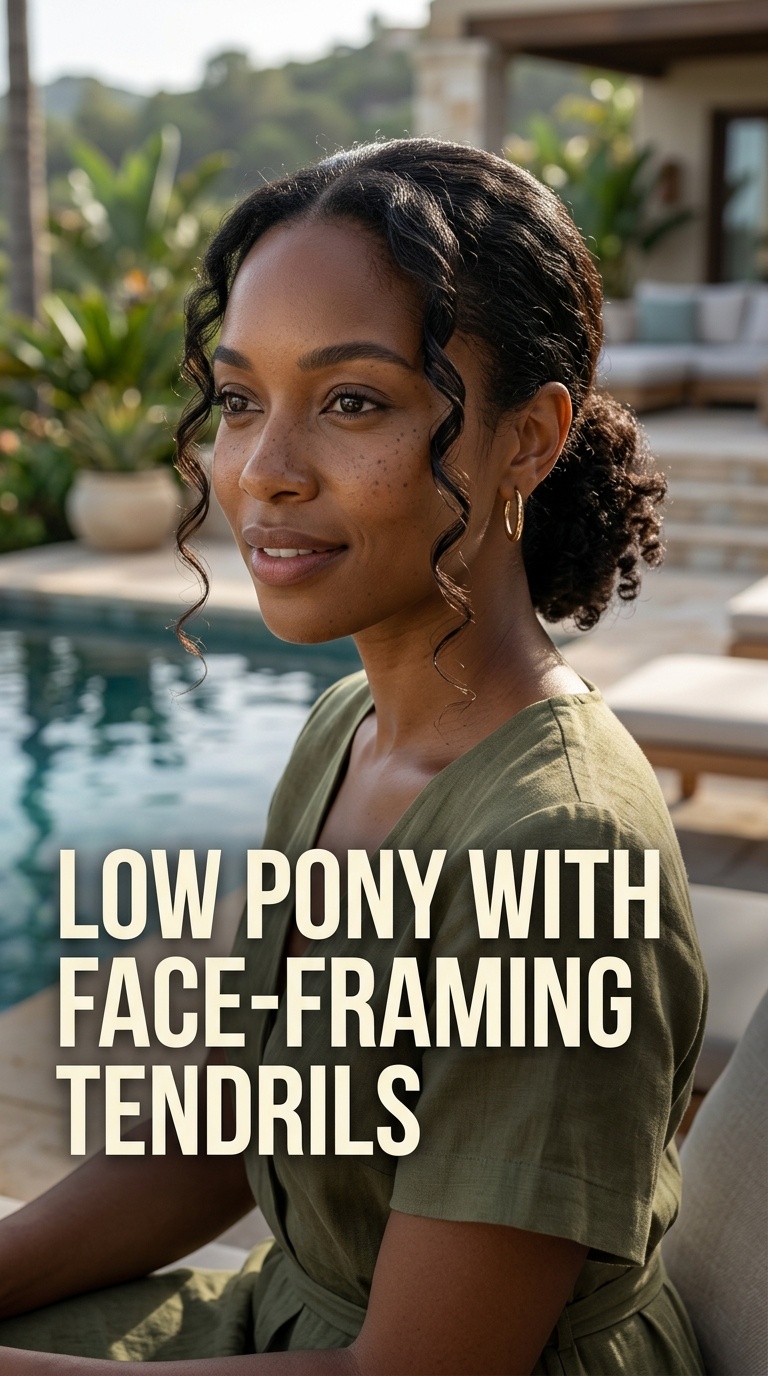 Low Pony with Face-Framing Tendrils