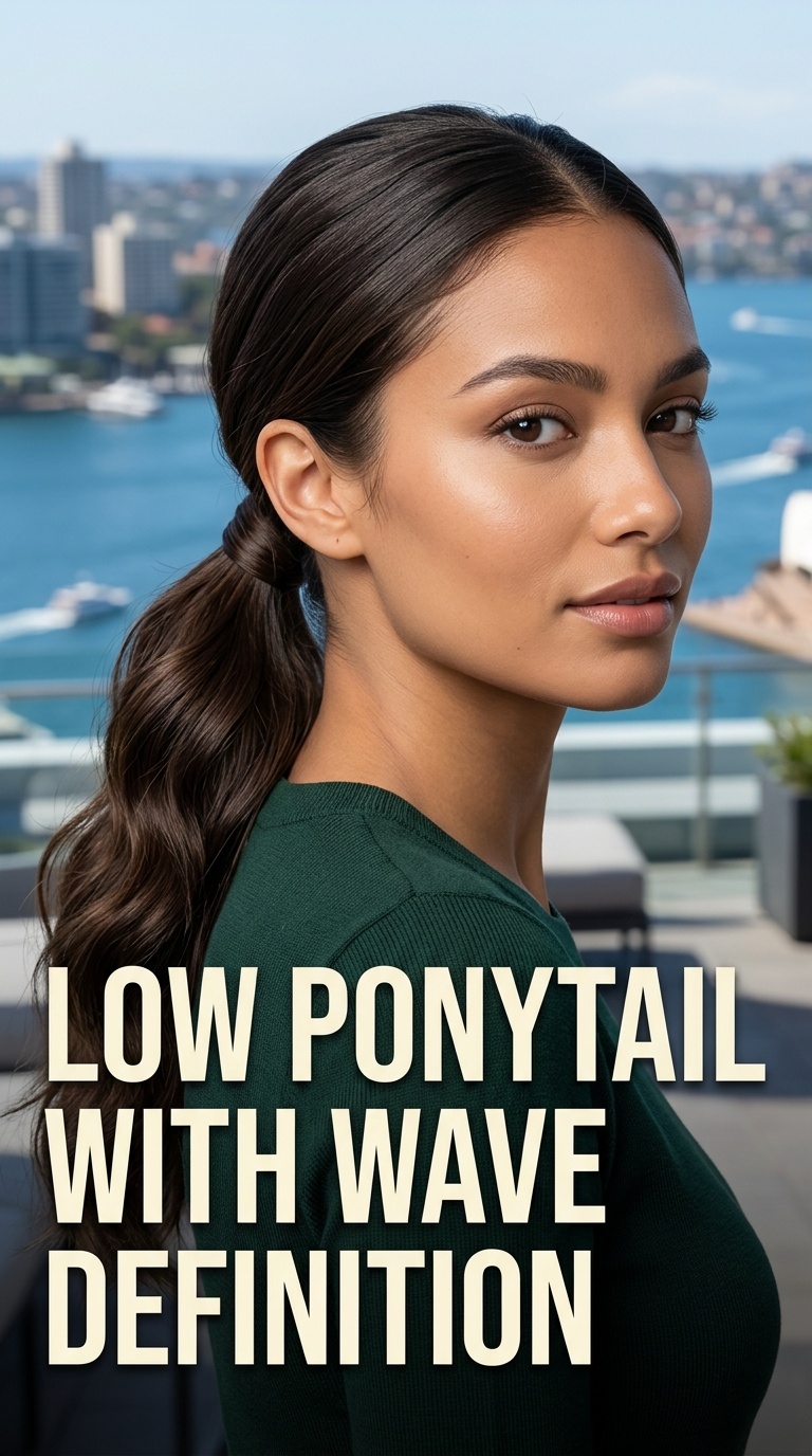 Low Ponytail with Wave Definition