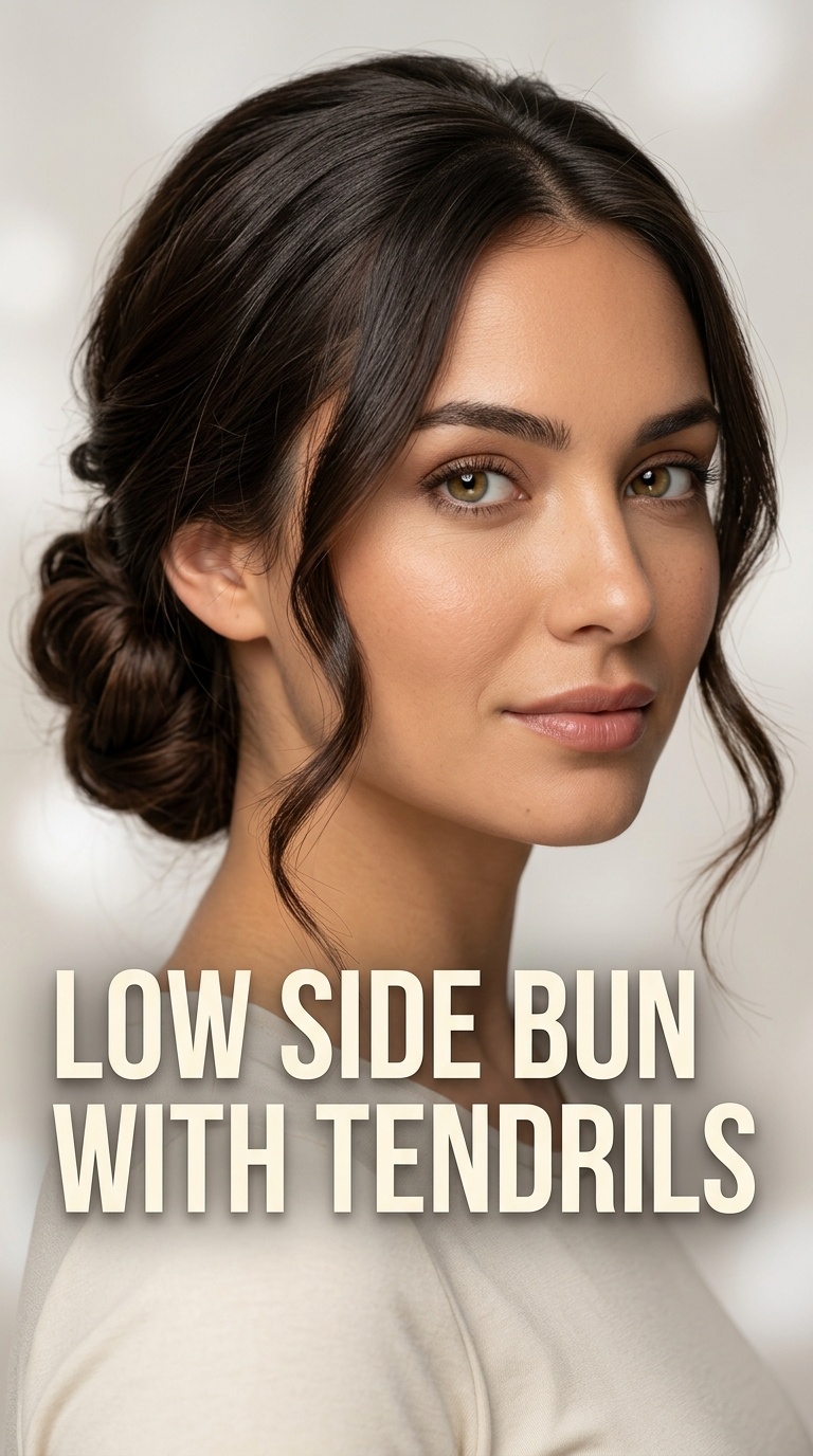 Low Side Bun with Tendrils