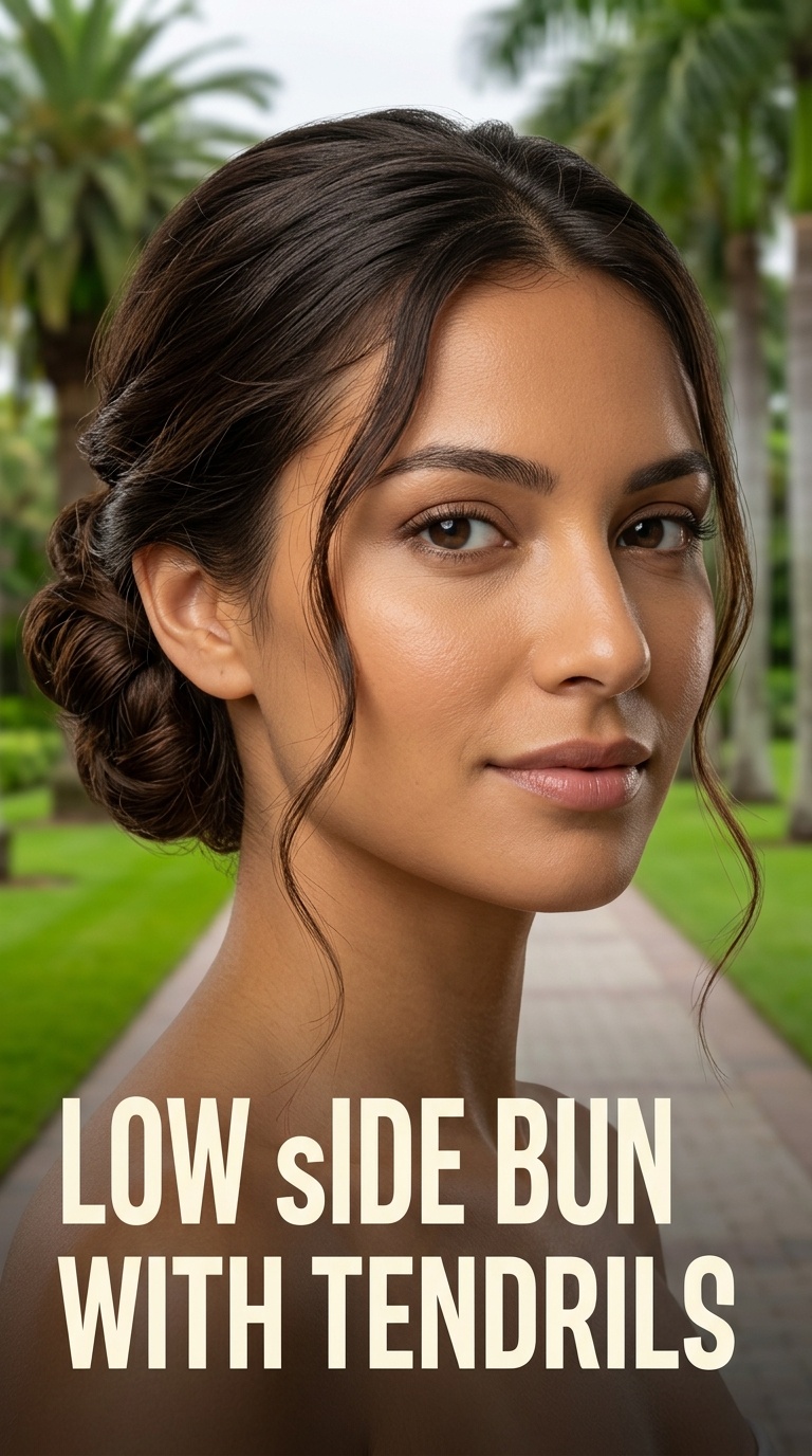 Low Side Bun with Tendrils