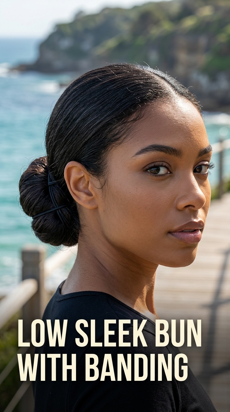 Low Sleek Bun with Banding