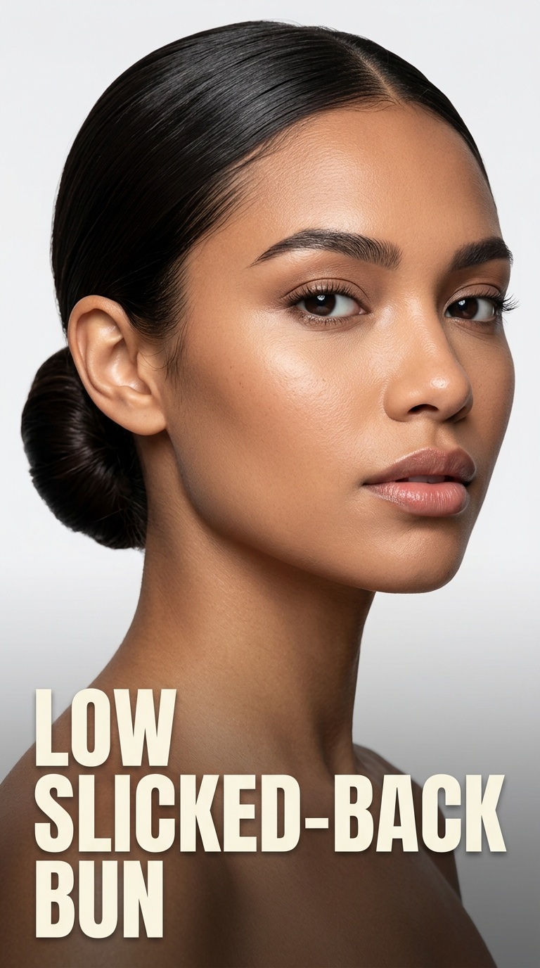 Low Slicked-Back Bun