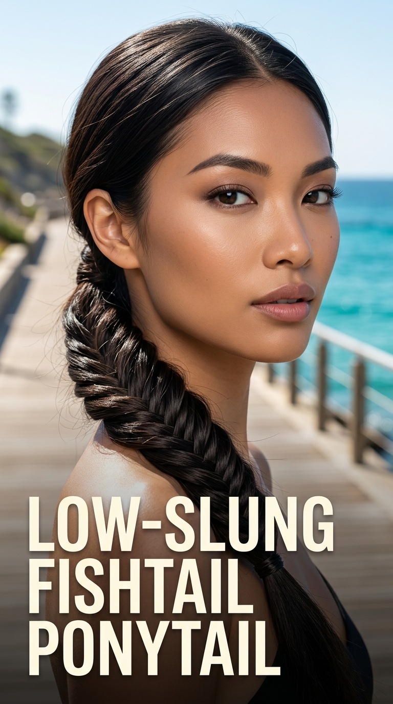 Low-Slung Fishtail Ponytail