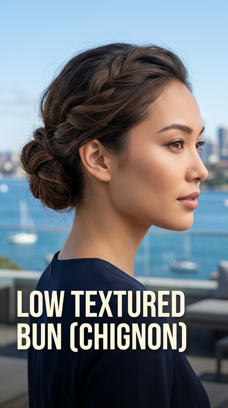 Low Textured Bun (Chignon)