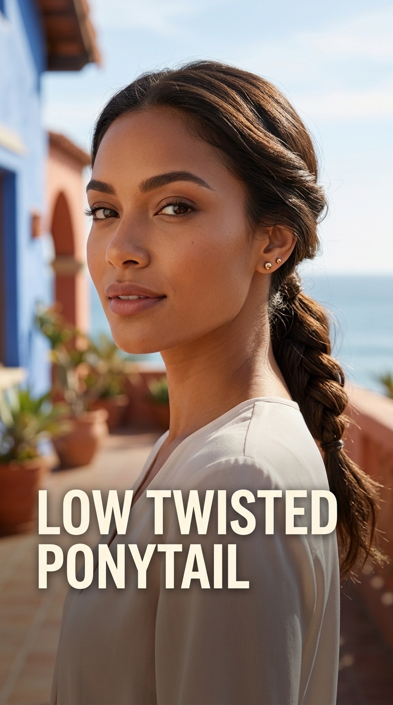 Low Twisted Ponytail