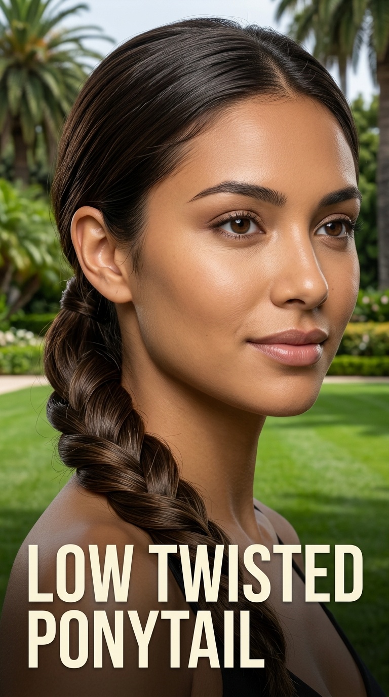 Low Twisted Ponytail