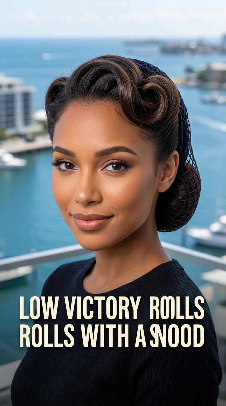 Low Victory Rolls with a Snood