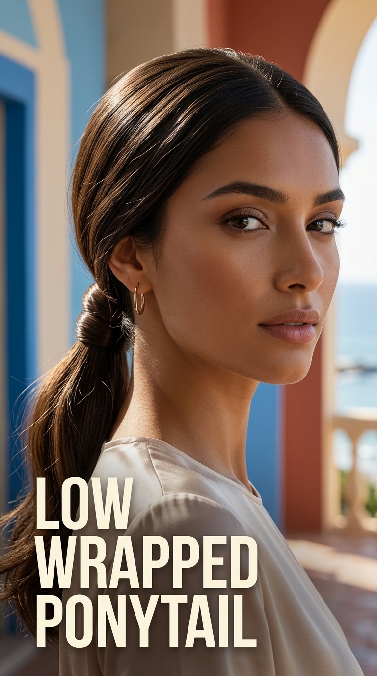 Low Wrapped Ponytail