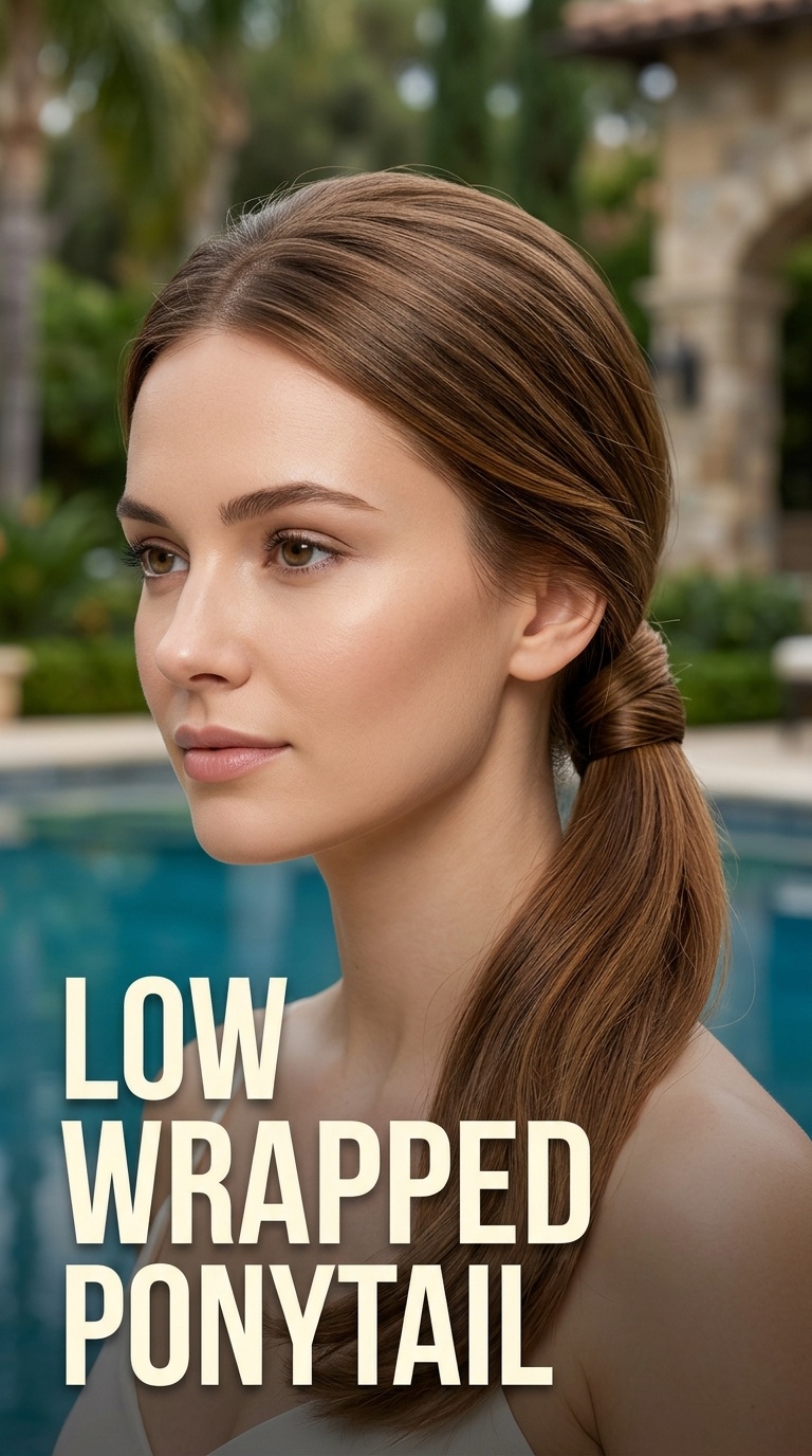 Low Wrapped Ponytail