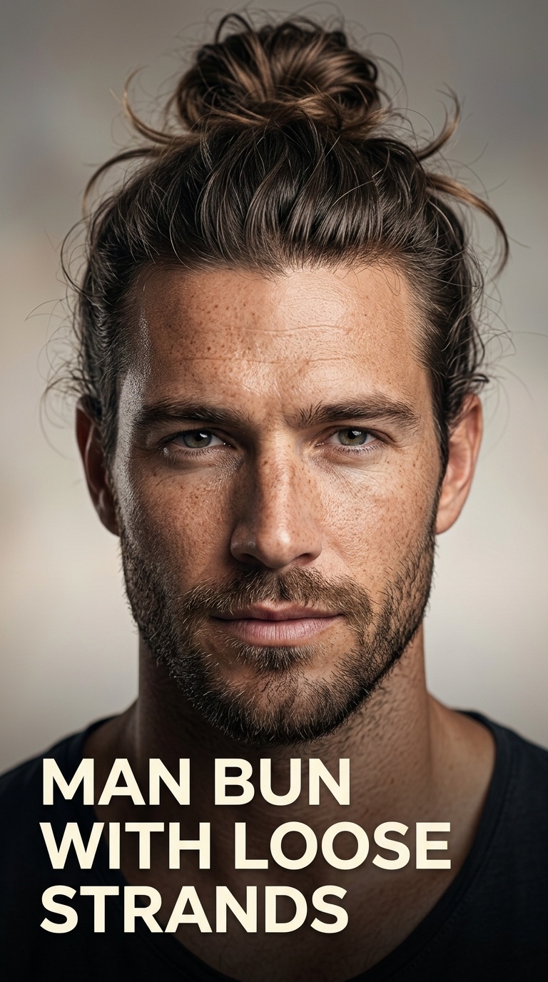 Man Bun with Loose Strands