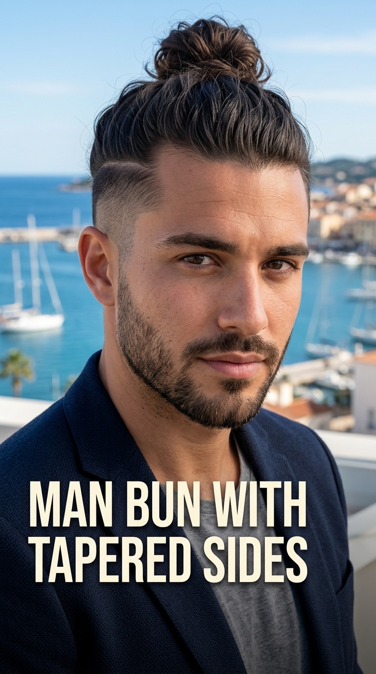 Man Bun with Tapered Sides