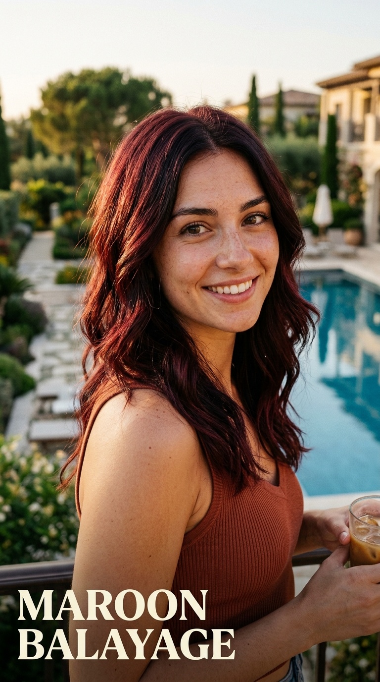 Maroon Balayage